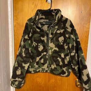 Fleece Short Jacket camo so cute but will never wear it